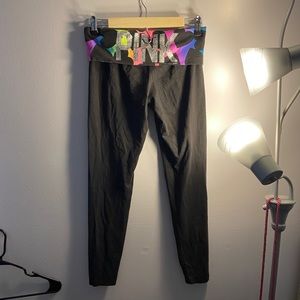 VS PINK LEGGINGS SIZE SMALL BLING HEARTS